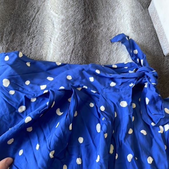 Periwinkle and White Polka Dot Colours by Alexander Julian Skirt - Picture 3 of 5